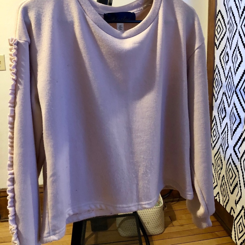 Pink pearl lined sweater